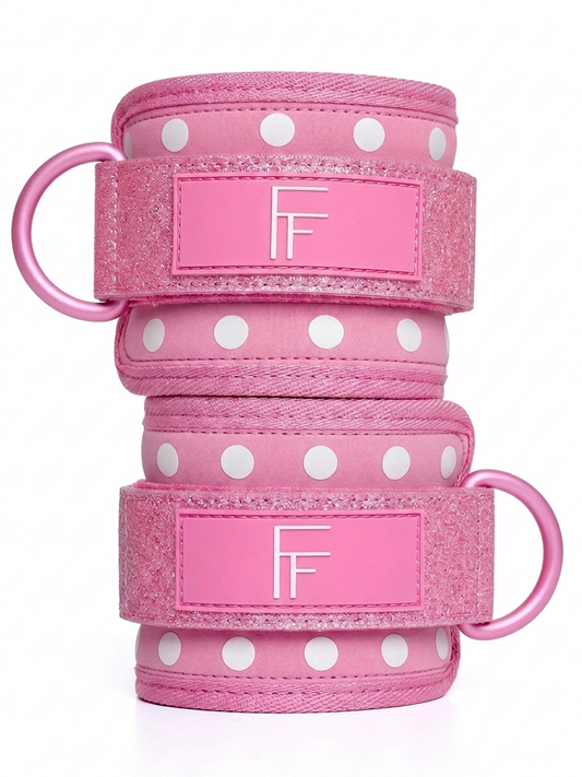 The Pink dottie Ankle Straps